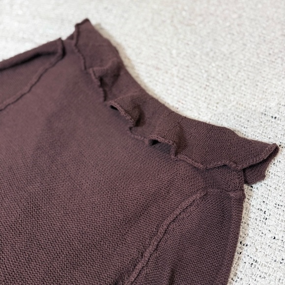 Brown Ruffled Cardigan - Picture 6 of 8